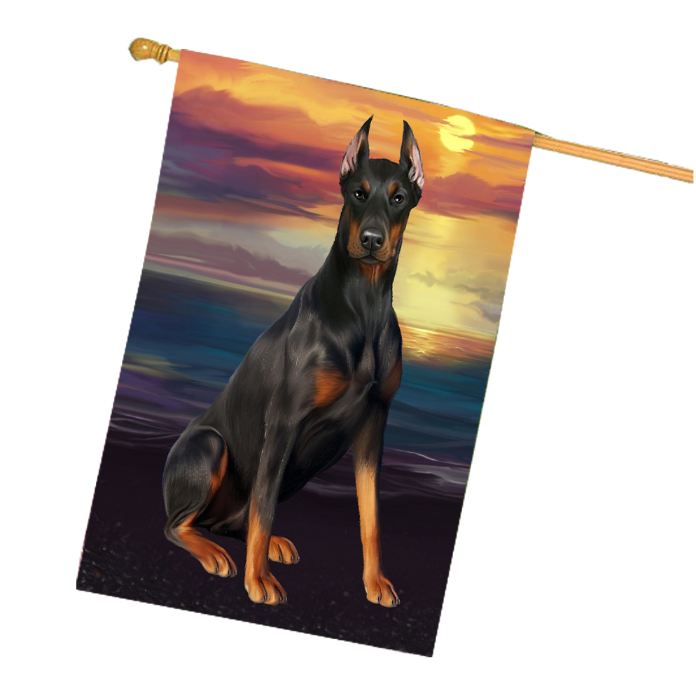 Doberman Dog House Flag Holiday Double Sided 28"x40" Many Designs NWT NEW - Picture 56 of 78