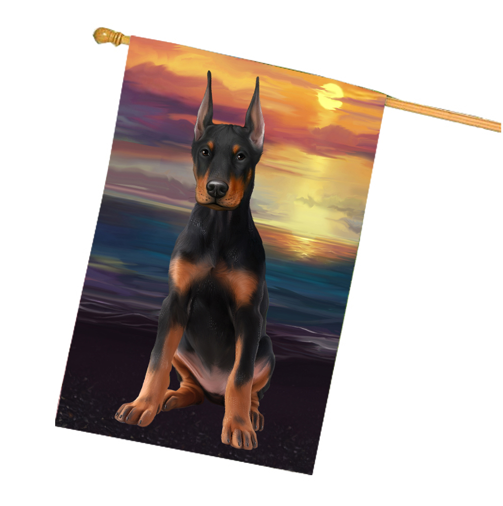 Doberman Dog House Flag Holiday Double Sided 28"x40" Many Designs NWT NEW - Picture 57 of 78