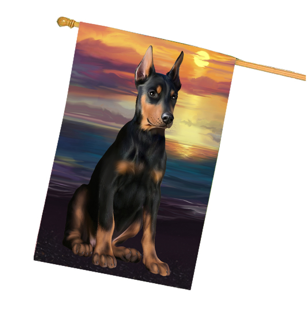 Doberman Dog House Flag Holiday Double Sided 28"x40" Many Designs NWT NEW - Picture 58 of 78