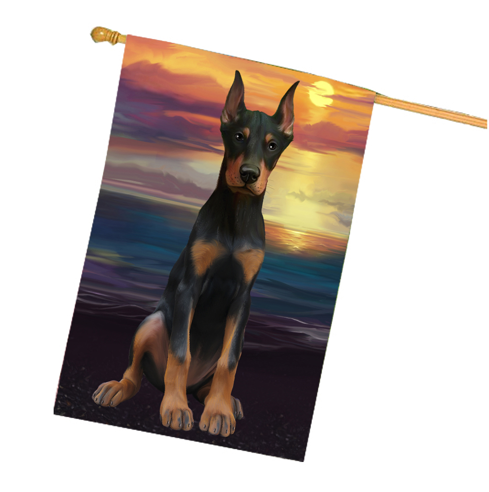 Doberman Dog House Flag Holiday Double Sided 28"x40" Many Designs NWT NEW - Picture 59 of 78