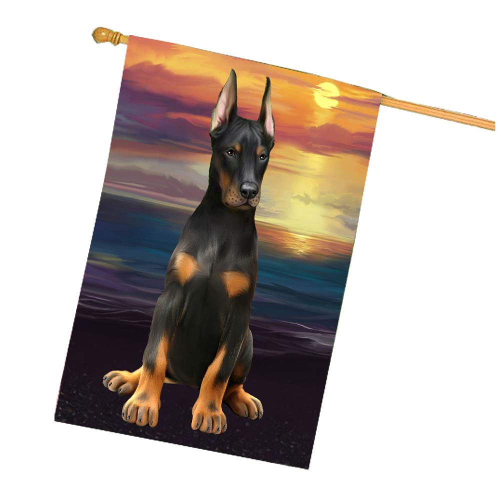 Doberman Dog House Flag Holiday Double Sided 28"x40" Many Designs NWT NEW - Picture 60 of 78