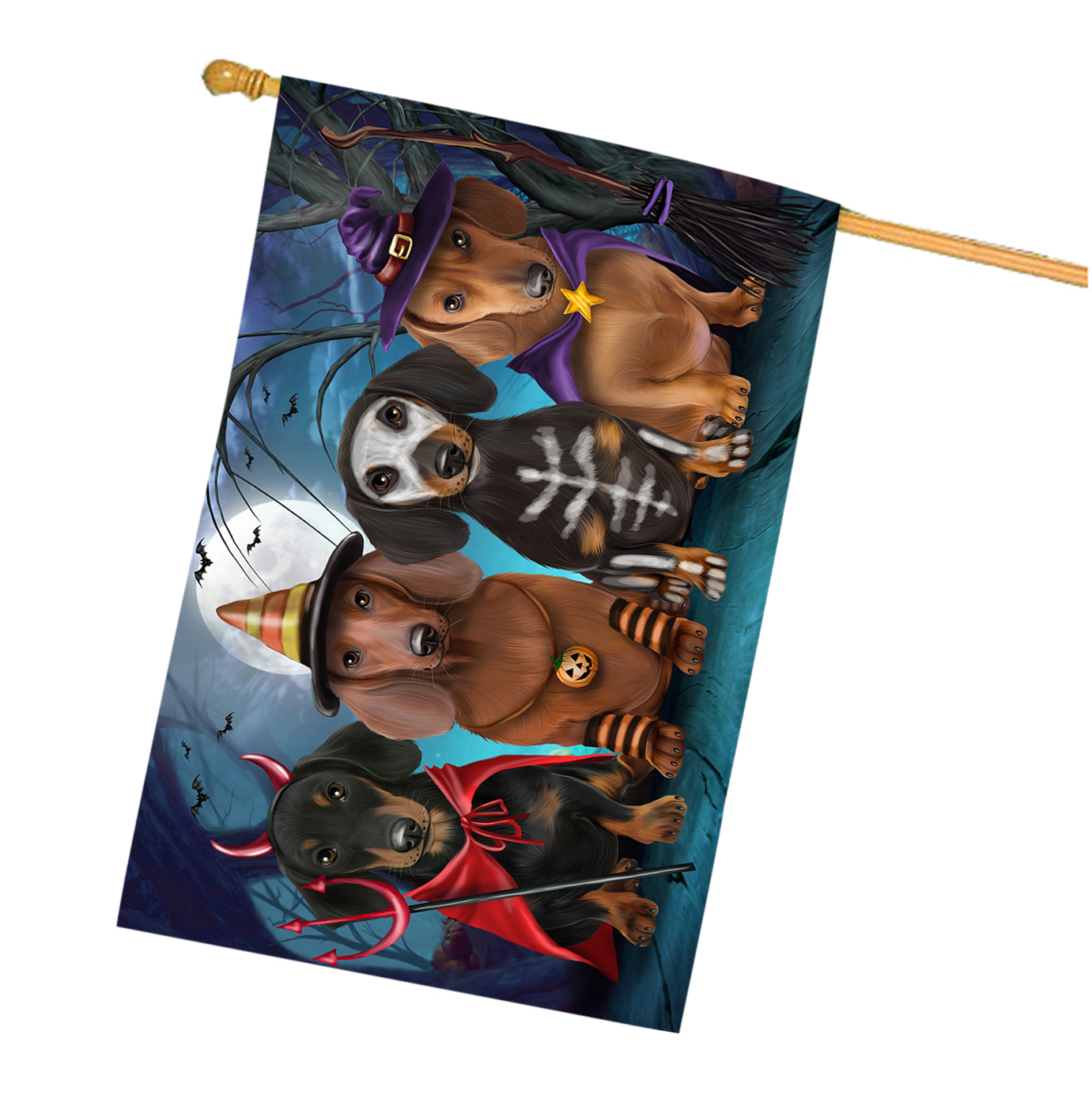 Dachshund Dog House Flag Holiday Double Sided 28"x40" Many Designs NWT NEW - Picture 48 of 95