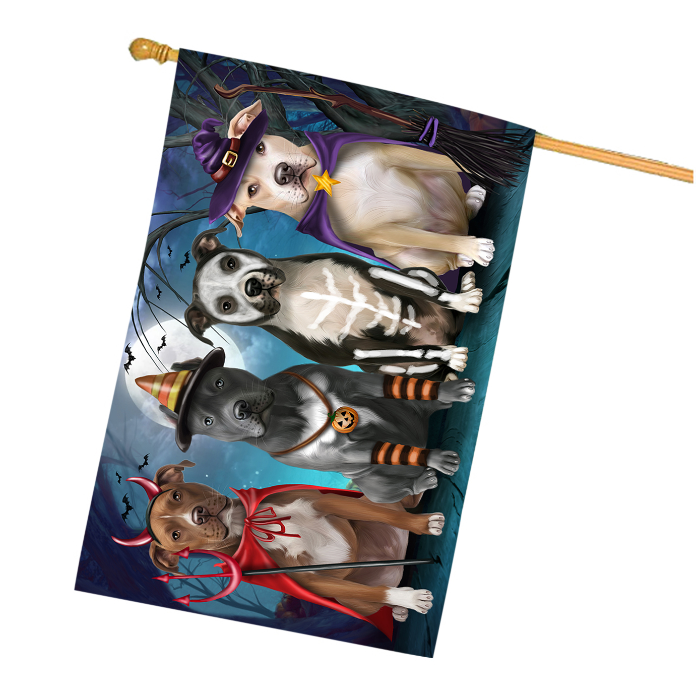 Pitbull Hundehaus Flagge Urlaub doppelseitig 28""x40"" viele Designs neu mit Etikett NEU - Bild 51 von 106