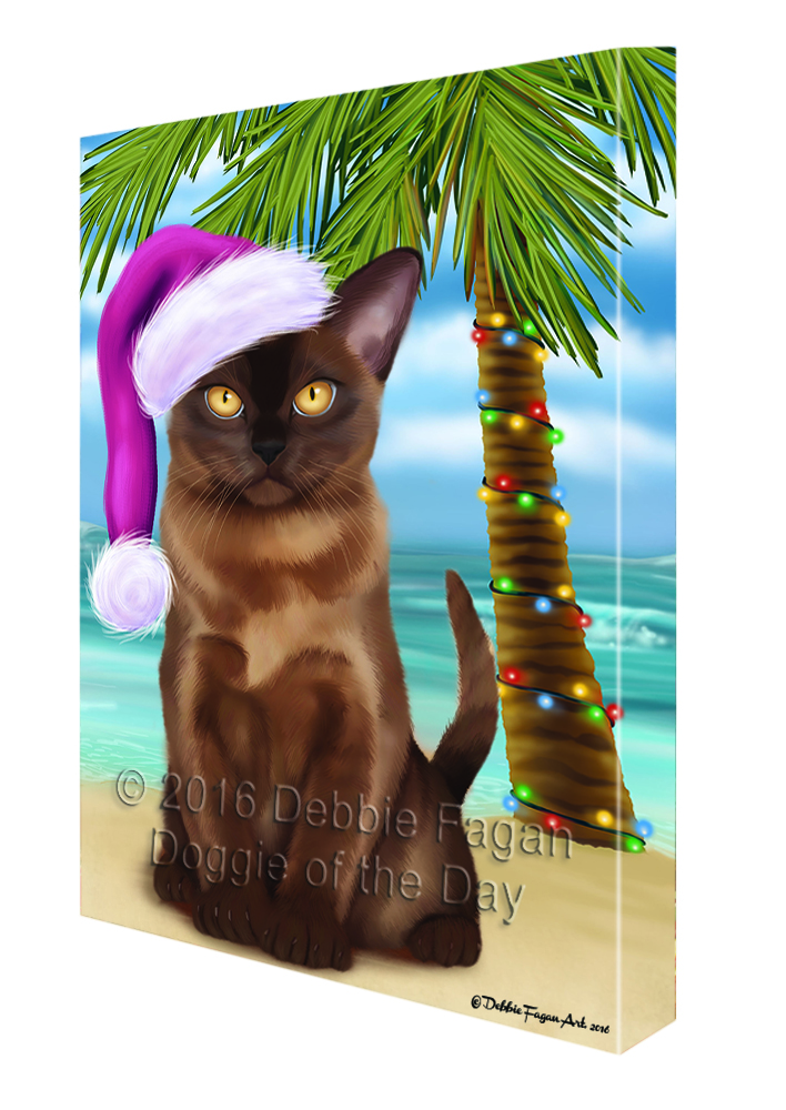 Burmese Cat Canvas Wall Art Christmas Digital Painting for Decoration